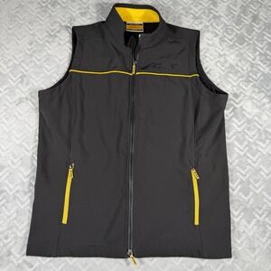 Stryker Women's Black Full Zip Vest Yellow Accents Jacket‎ Ladies Size Large